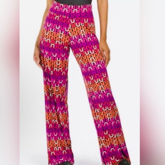 TRINA TURK RESORT COLLECTION WIDE LEG FLOWY STRETCH PANTS - Picture 1 of 12